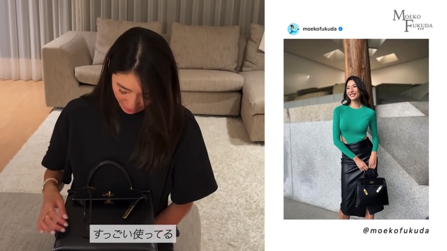 初代バチェロレッテ、私物の鞄を紹介の画像