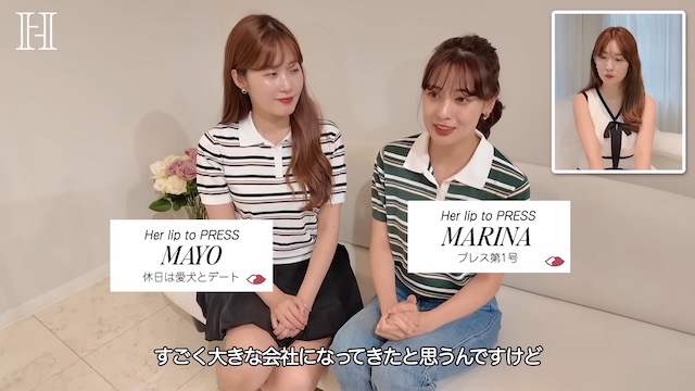 小嶋陽菜、社員の質問に答えるの画像