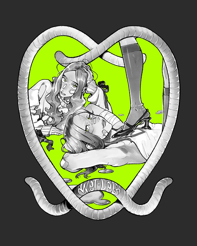 Wet Leg『moisturizer』特典　新井すみこ描き下ろしイラスト・ステッカー