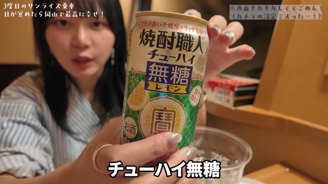 寝台列車の「サンライズ出雲」に乗るいけちゃん