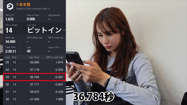 サーキットを走るあま猫