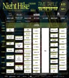 『NIGHT HIKE Mid 2025 supported by ジンドゥー』タイムテーブル