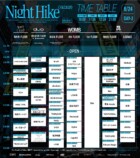 『NIGHT HIKE Mid 2025 supported by ジンドゥー』タイムテーブル