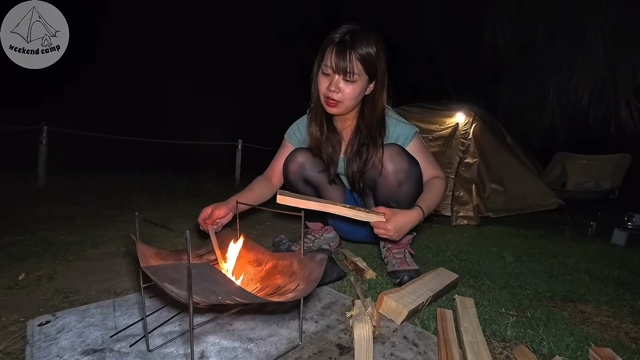 千葉県・館山のキャンプ場でソロキャンをするたにりか