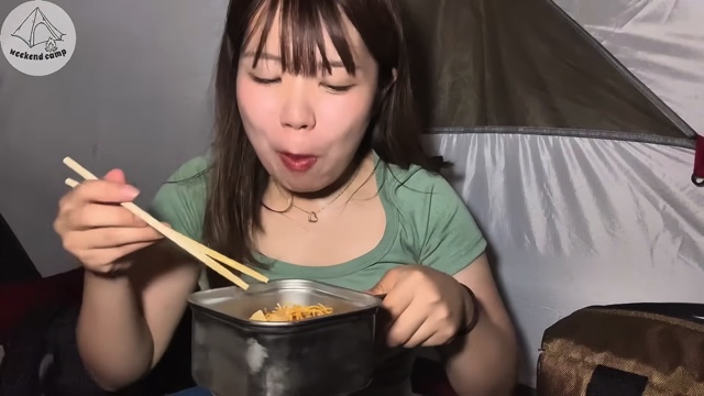 千葉県・館山のキャンプ場でソロキャンをするたにりか