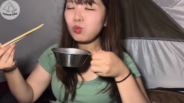 千葉県・館山のキャンプ場でソロキャンをするたにりか