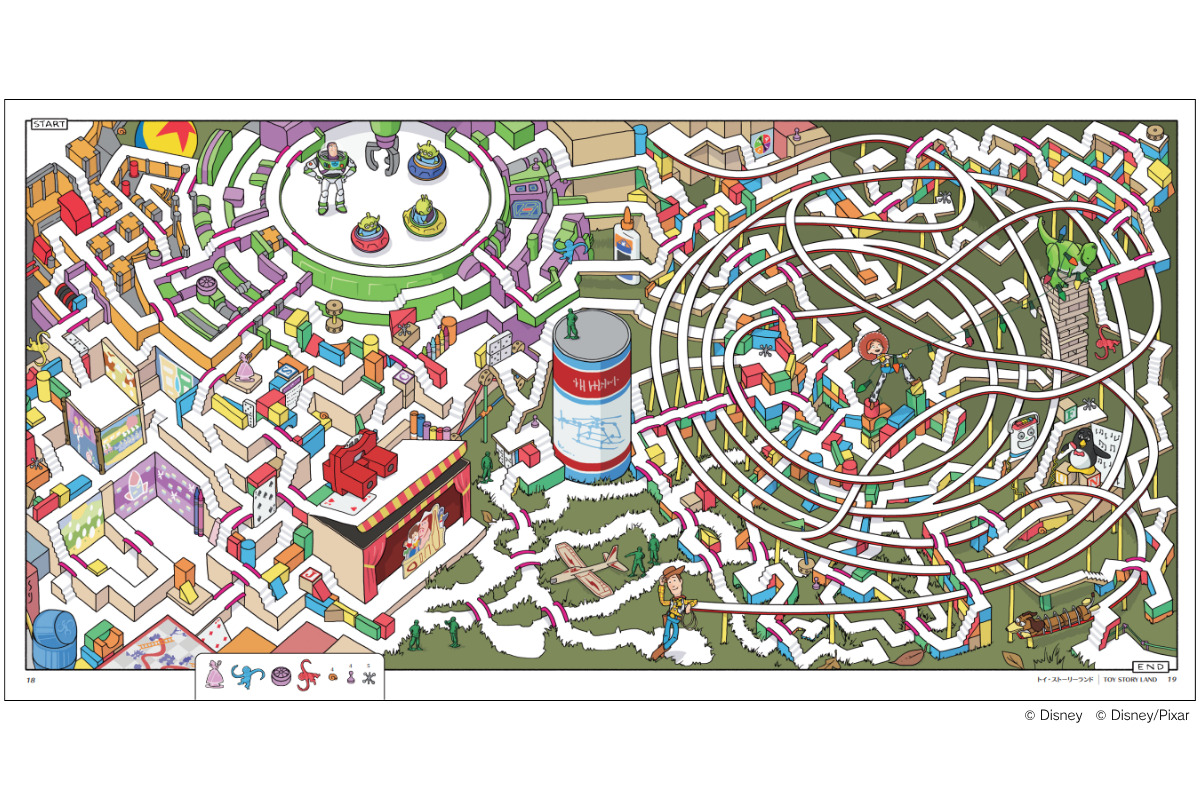 『迷路でめぐるディズニーパークの世界』の画像