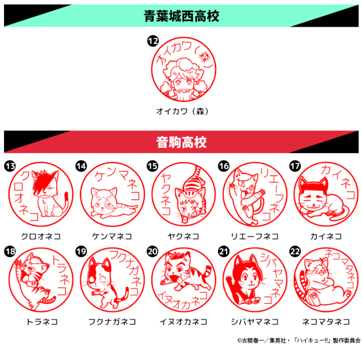 『ハイキュー!!』アニマルモチーフペンの画像