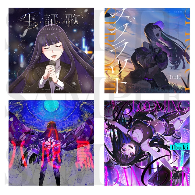 Ibuki 1stアルバム『ブルーミングダンサー』グッズ CDジャケットステッカー Vol.2(全4種)