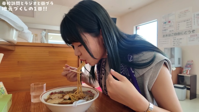 在校生と交流するいけちゃん