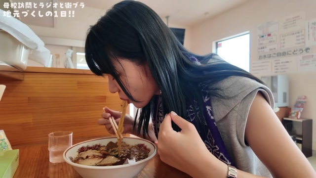 在校生と交流するいけちゃん