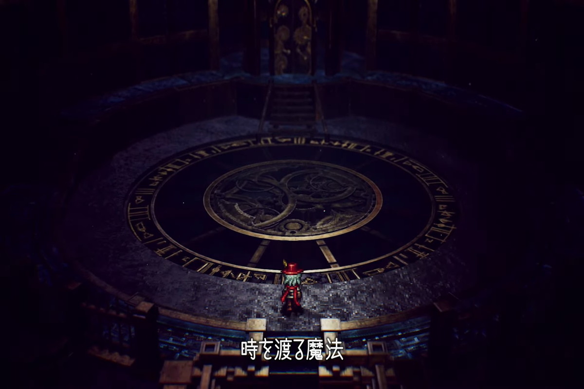 大きな時計のある建物の中にいる