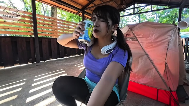 クーラー付きのサイトで涼む週末キャンプチャンネル。のたにりか
