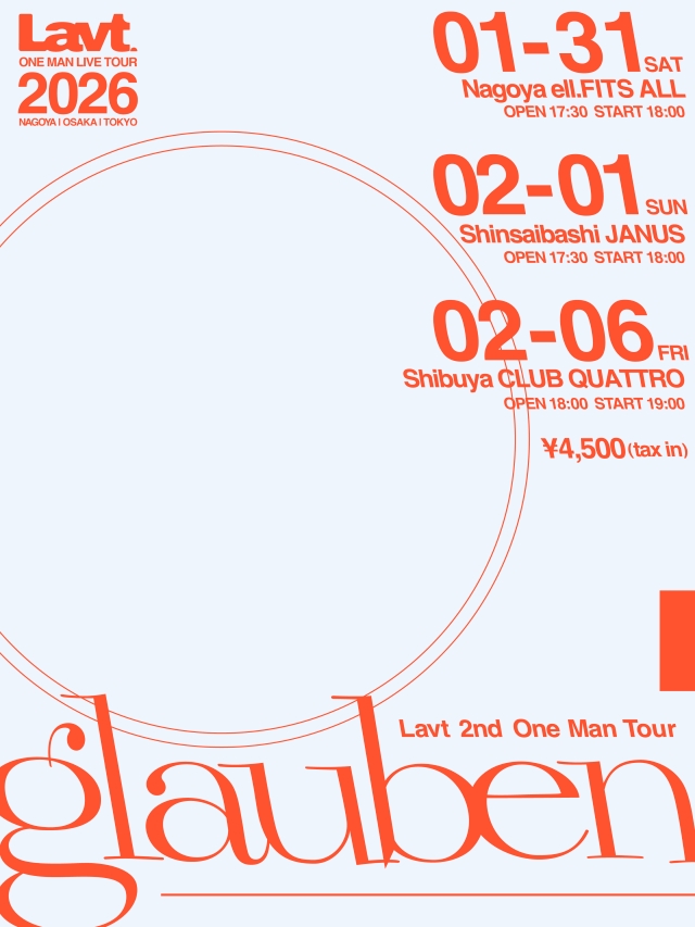 『Lavt 2st One Man Tour「glauben」』告知画像