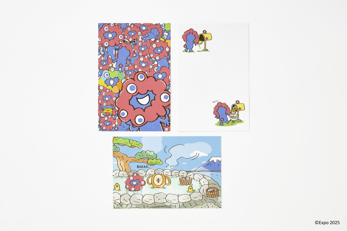 可愛い絵柄のミャクミャクグッズが新登場の画像