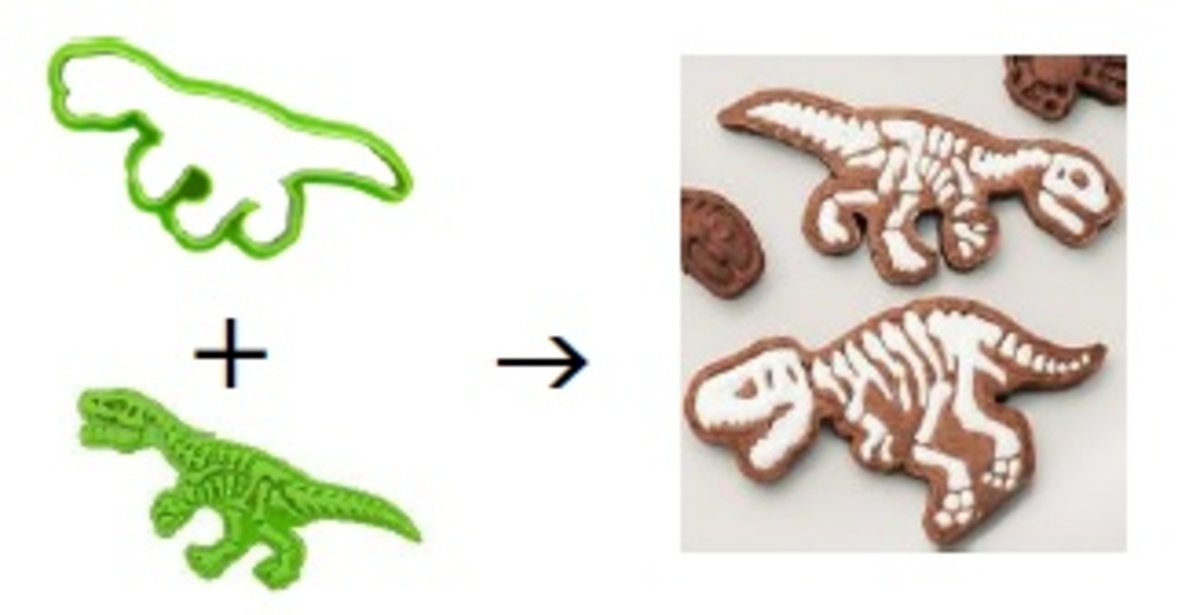 恐竜の化石がおうちで作れるクッキー型BOOKの画像