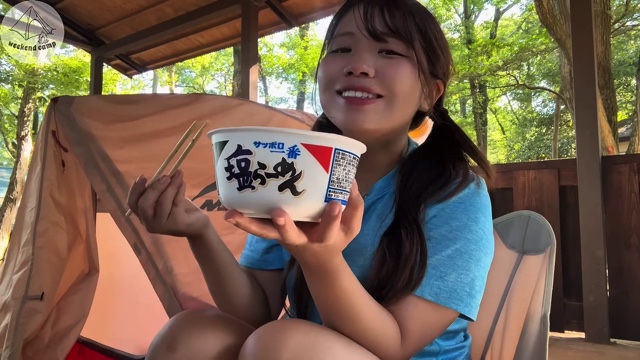 たにりか、家より涼しいテントを満喫