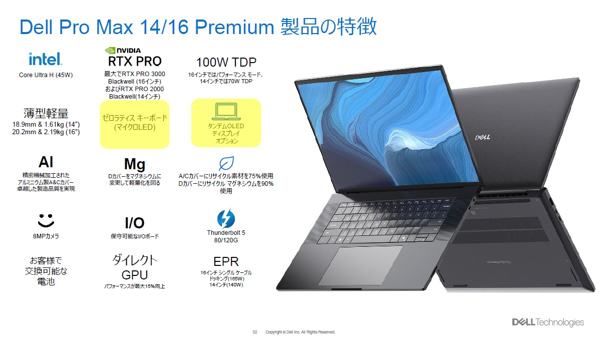 Dell Pro Maxモバイルノートをレポートの画像