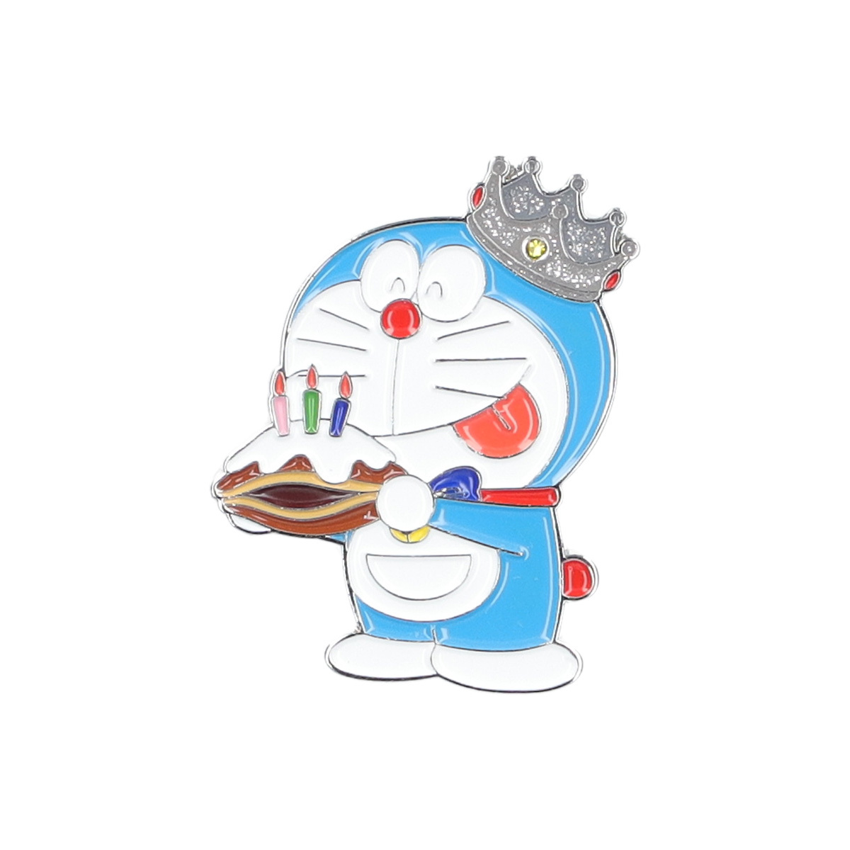 王冠を被ったドラえもんのぬいぐるみの画像