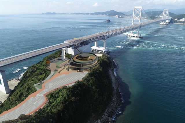 道の駅うずしお リニューアル後のイメージ（鳥瞰図）