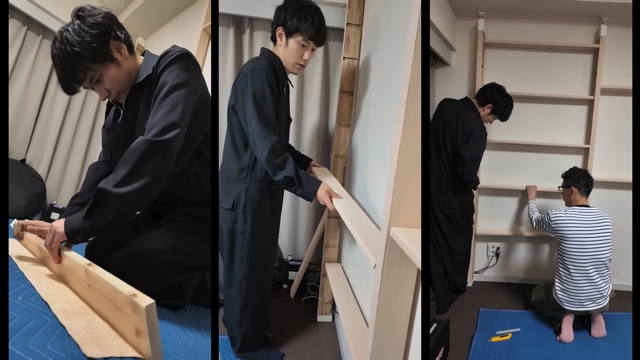 松山ケンイチがDIYで作った棚
