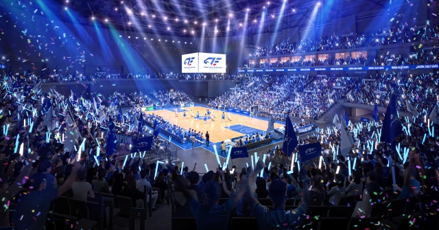 『（仮称）名古屋アリーナ』バスケットボール試合開催時イメージ