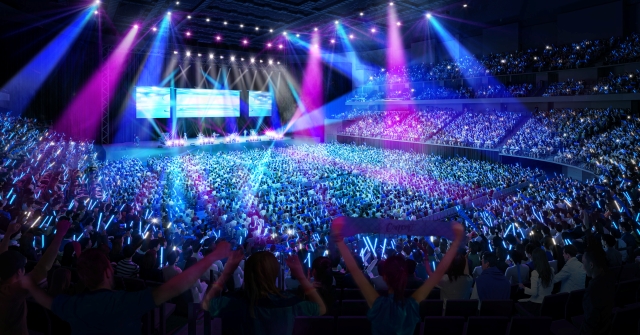 『（仮称）名古屋アリーナ』音楽コンサート開催時イメージ