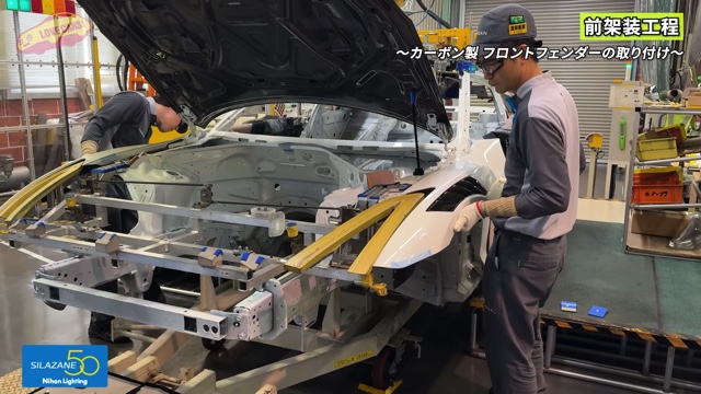 日産GT-Rの生産ライン