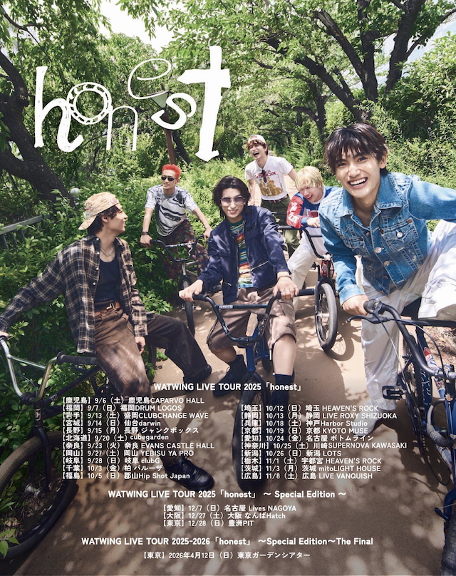 『WATWING LIVE TOUR 2025 “honest”』フライヤー