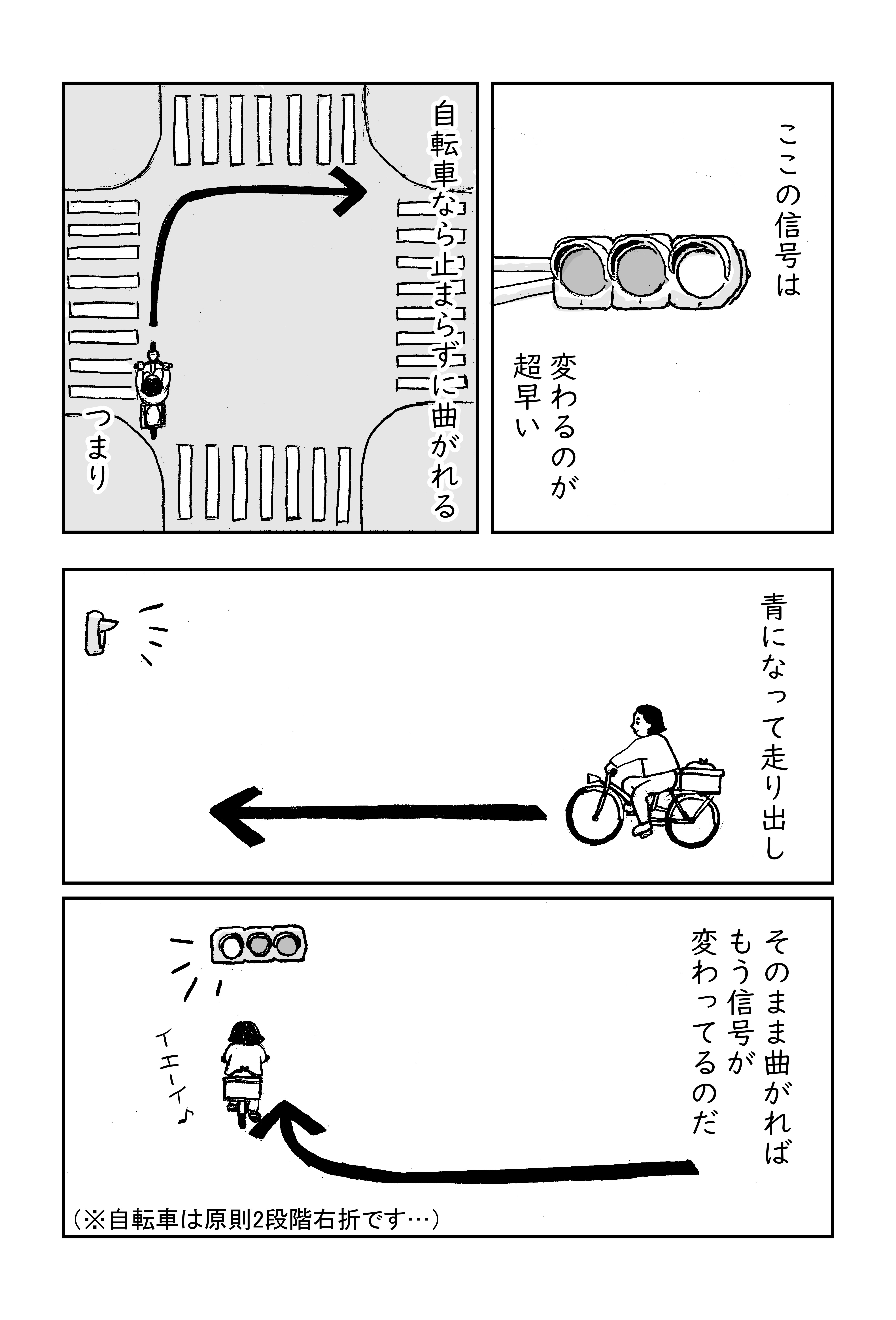 【漫画】京都、夕暮れ、アスファルトの熱の画像