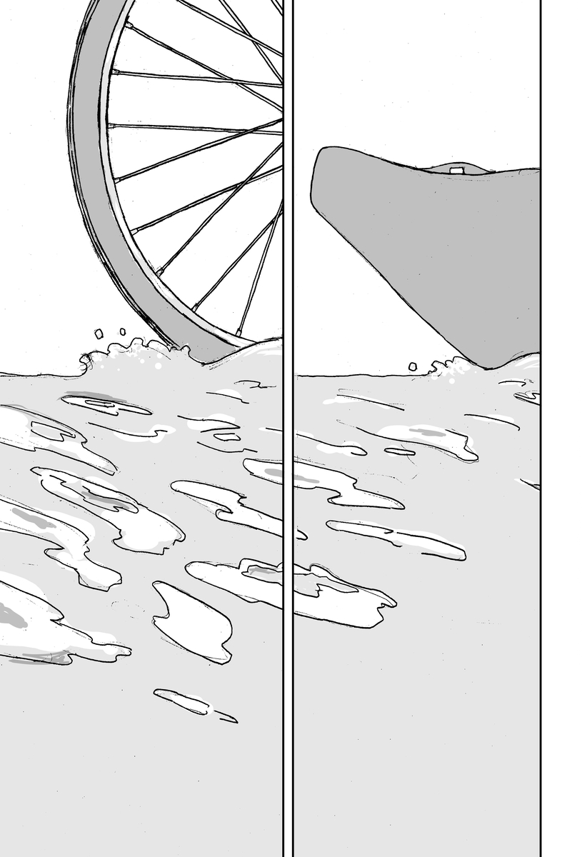 【漫画】京都、夕暮れ、アスファルトの熱の画像