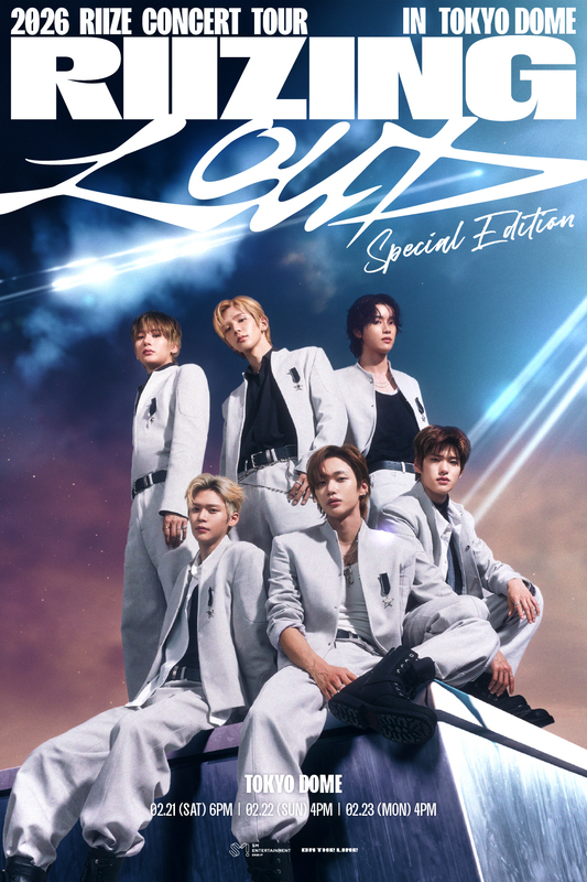 RIIZE、初の東京ドーム単独公演を来年2月に3デイズ開催 チケットFC最速