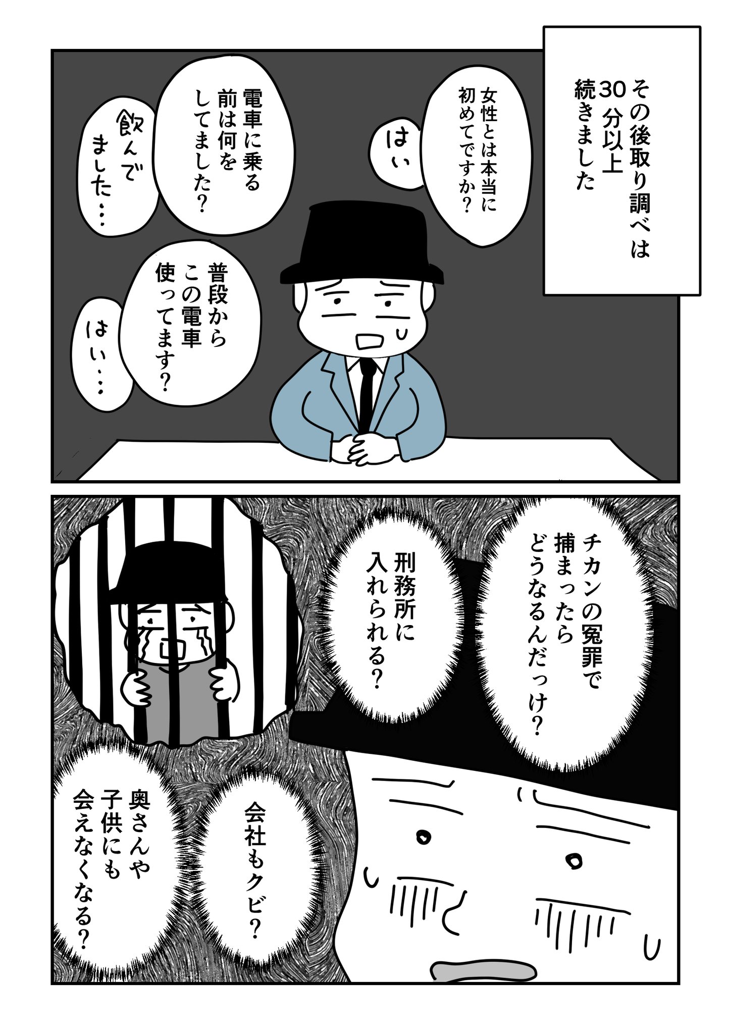 【エッセイ漫画】終電で痴漢加害者に？の画像