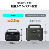 サンワ、片手で持てる「新作ポタ電」の画像