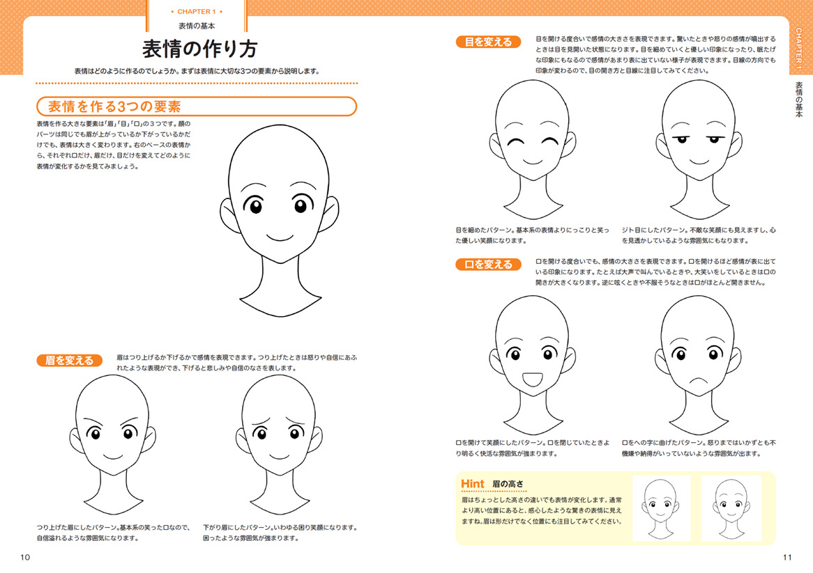 表情豊かなキャラを描くには？の画像