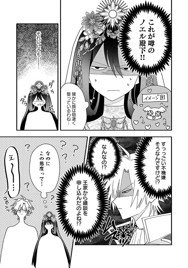 【漫画】薬学オタクが転生先で身代わり婚？の画像