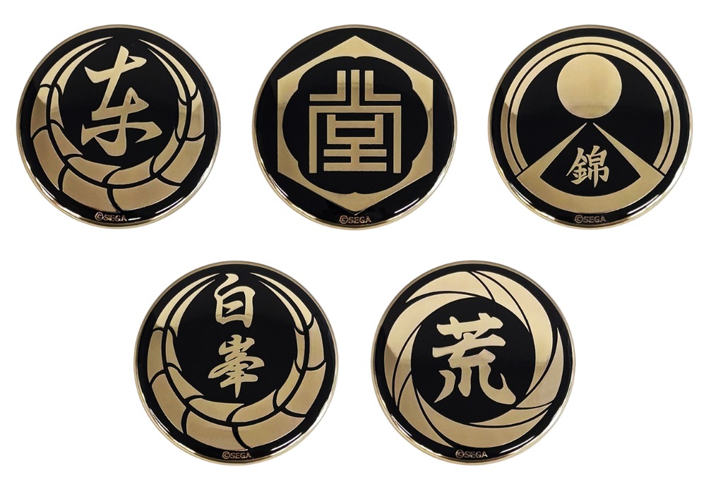 『龍が如く』20周年記念 金メッキ代紋缶バッジ vol.1（全5種）
