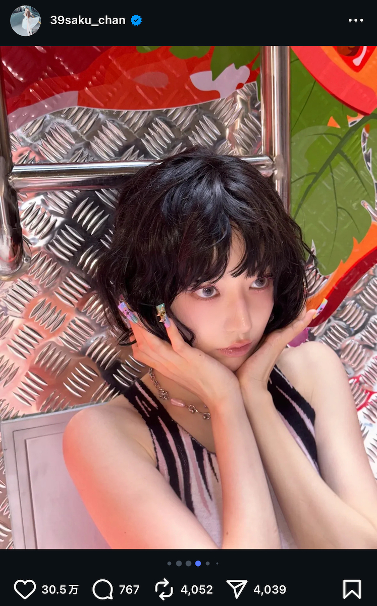 LE SSERAFIM SAKURA、黒髪ボブ姿に反響