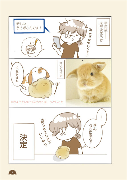 うさぎの”うにまる”との日々を描いた漫画