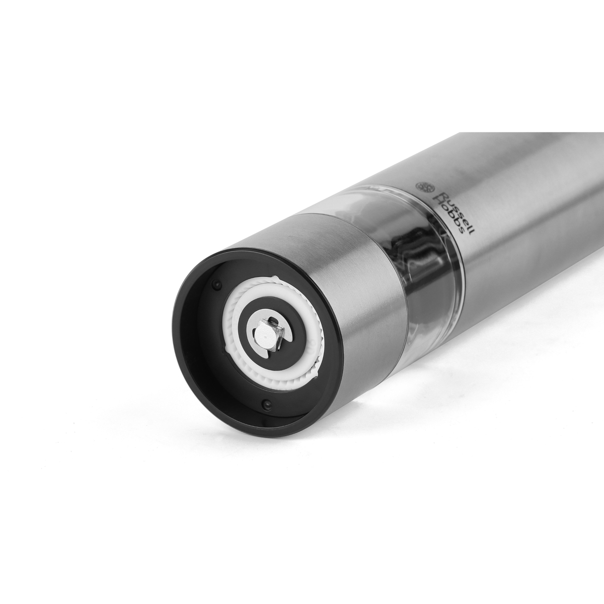 卓上に映えるステンレスミルの画像