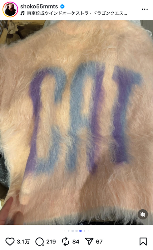 中川翔子 公式Instagramより