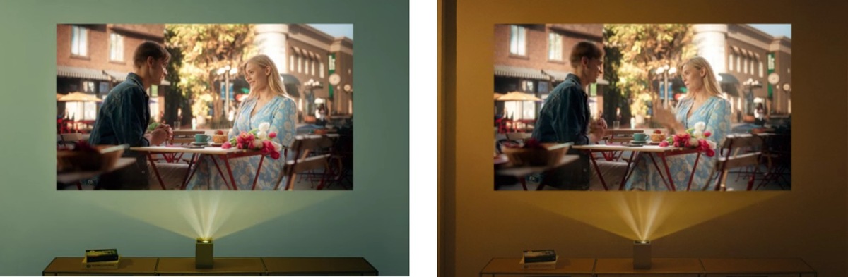 LG、壁8cmで映す4K映像の画像