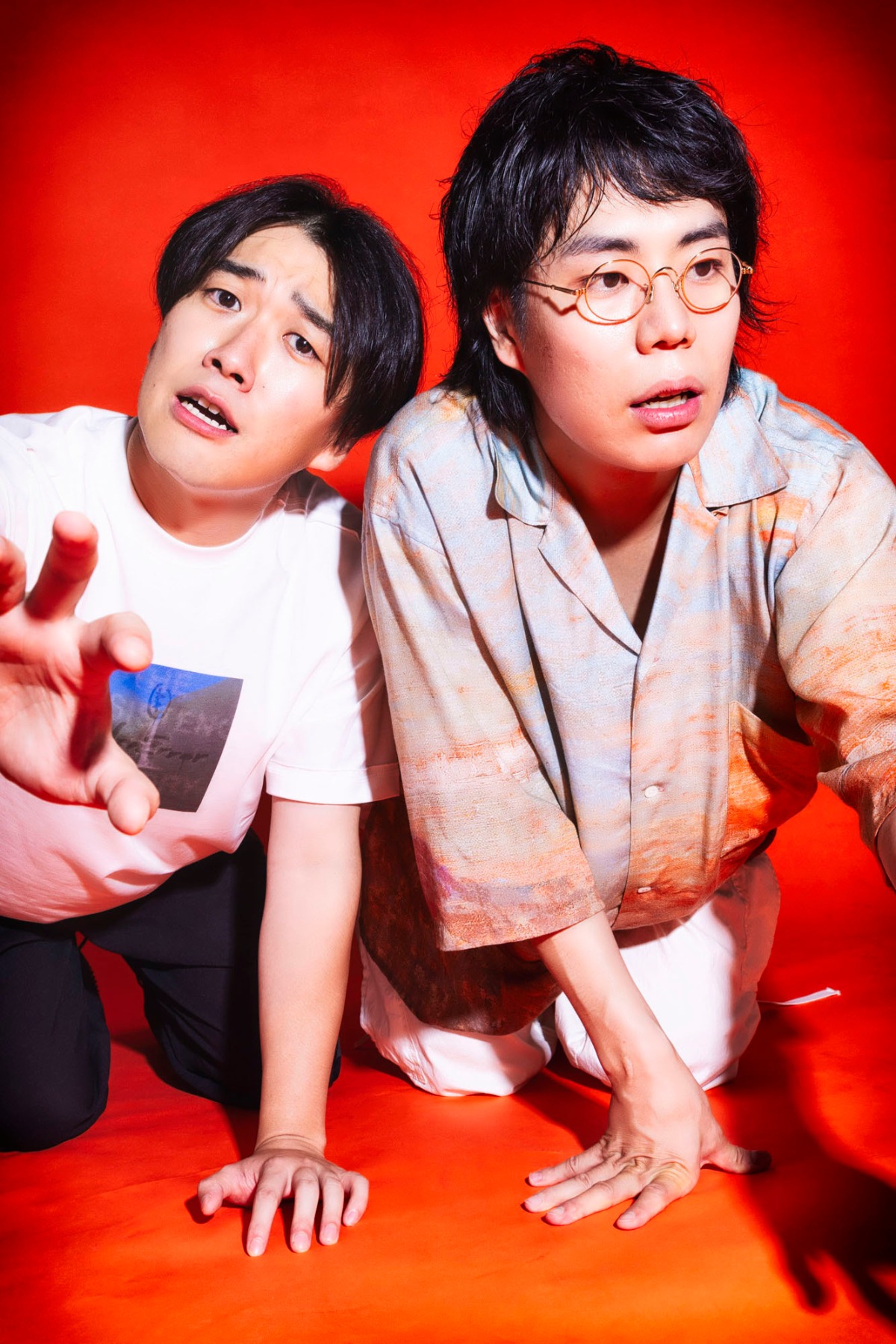 水溜りボンド・カンタ、令和ロマン・くるま（撮影＝池村隆司）