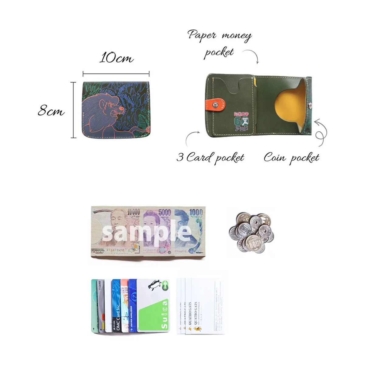 『ジャングル大帝』レオ パンジャのミニ財布の画像