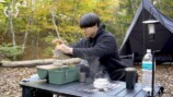 ソロキャンプを楽しむ青木マッチョ