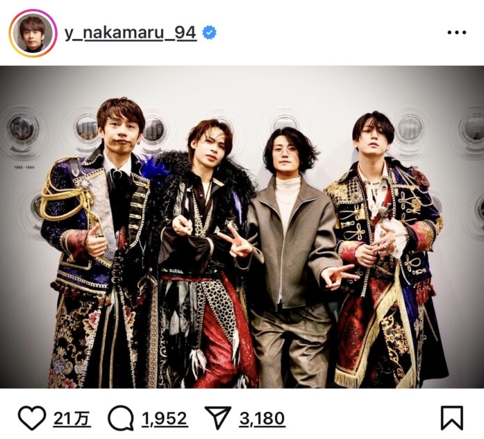 KAT-TUN、赤西仁との4ショットが話題に