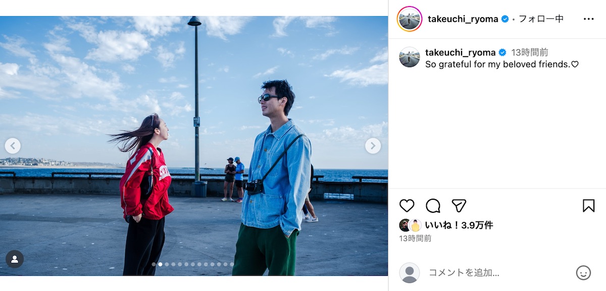 竹内涼真公式Instagramより