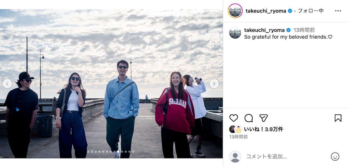 竹内涼真公式Instagramより