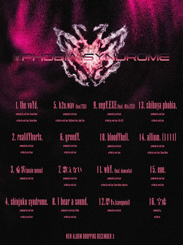 『PHOBIA SYNDROME』トラックリスト