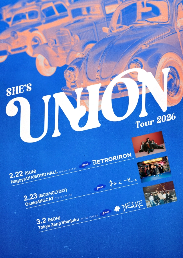 『SHE'S UNION Tour 2026』告知画像